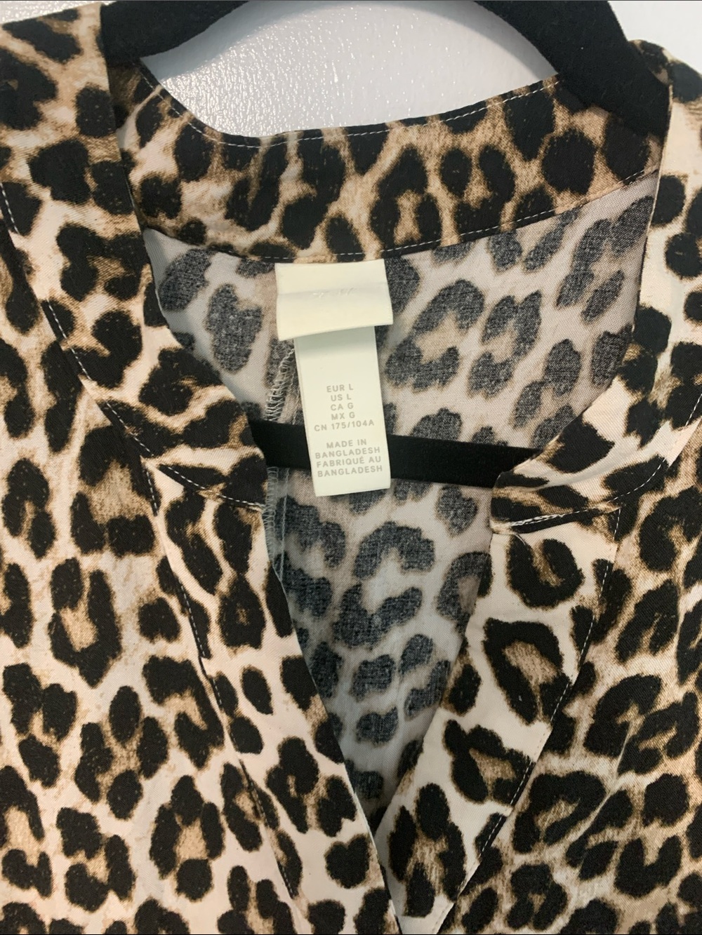Leopard Print Women's dress- Black & Cream
